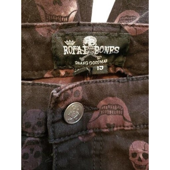 Royal Bones Jeans Purple Skulls Size 19 - Picture 3 of 6
